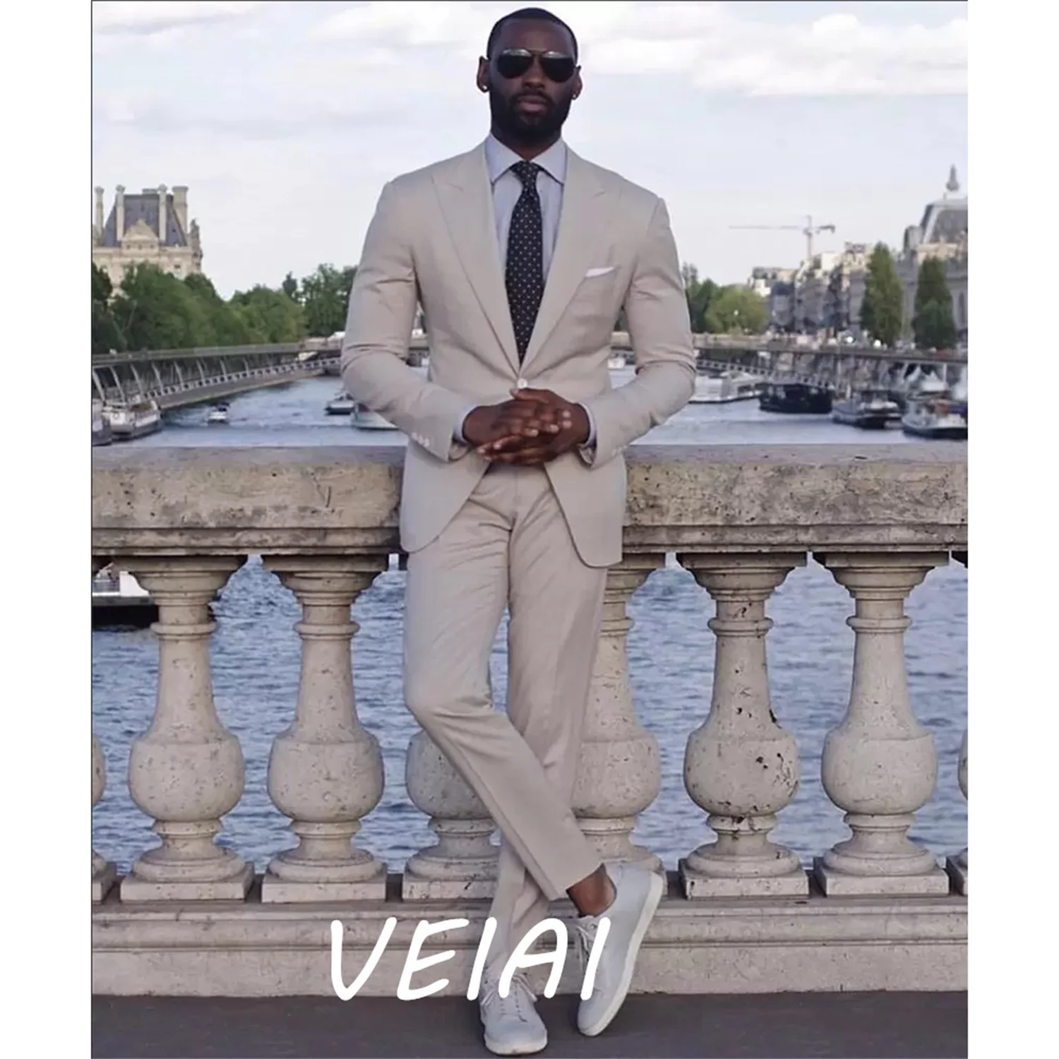 Maßgeschneiderte neue Ankunft Slim Fit Bräutigam tragen Trauzeuge tragen Männer Anzüge Smoking Hochzeitsanzüge Kostüm Homme 2-teilige Anzüge (Jacke + Weste).