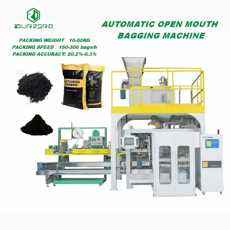 10-50Kg open bag packaging machine, spiral filling machine, activated carbon powder packaging machine, open packaging machine