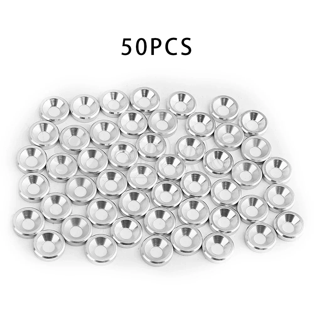10/50PCS Aluminum Colored Countersunk Washers Fits M3 Screws for RC Crawler Chassis SCX10 TRX4 PRO Shafty MOA Comp Builds DIY
