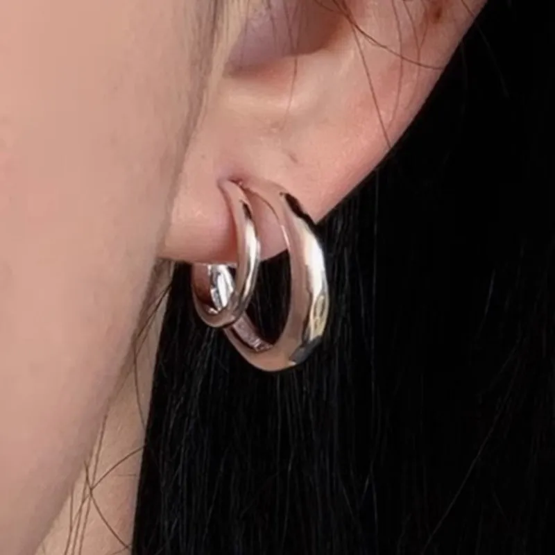 Girlbible 925 Sterling Silver Double Layers Earring for Women Ear Stud Exquisite Creative Design Versatile Jewelry Gift Dropship