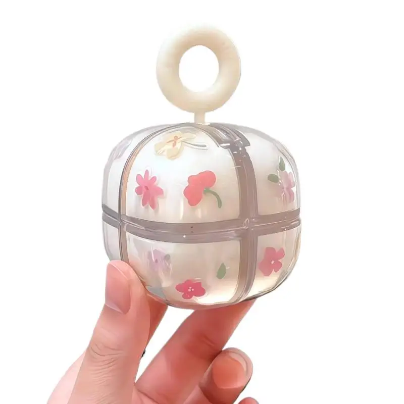8-Fächer Magnetische Faltbare Blumen-Aufbewahrungsbox für Anti-Oxidations-Schutz von Ohrringen, Ohrsteckern, Halsketten, Ringen, Schmuck, Mini Tragbare Schmucktasche – Detail 5