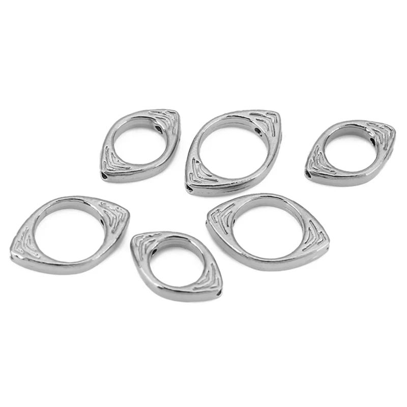 5 Stück Edelstahl-Ohrringanhänger, Spacer-Perlen mit Lochgröße 6-8 mm, PVD-beschichtet, Nie Verblassend, für Halsketten, Schmuck und Armbänder