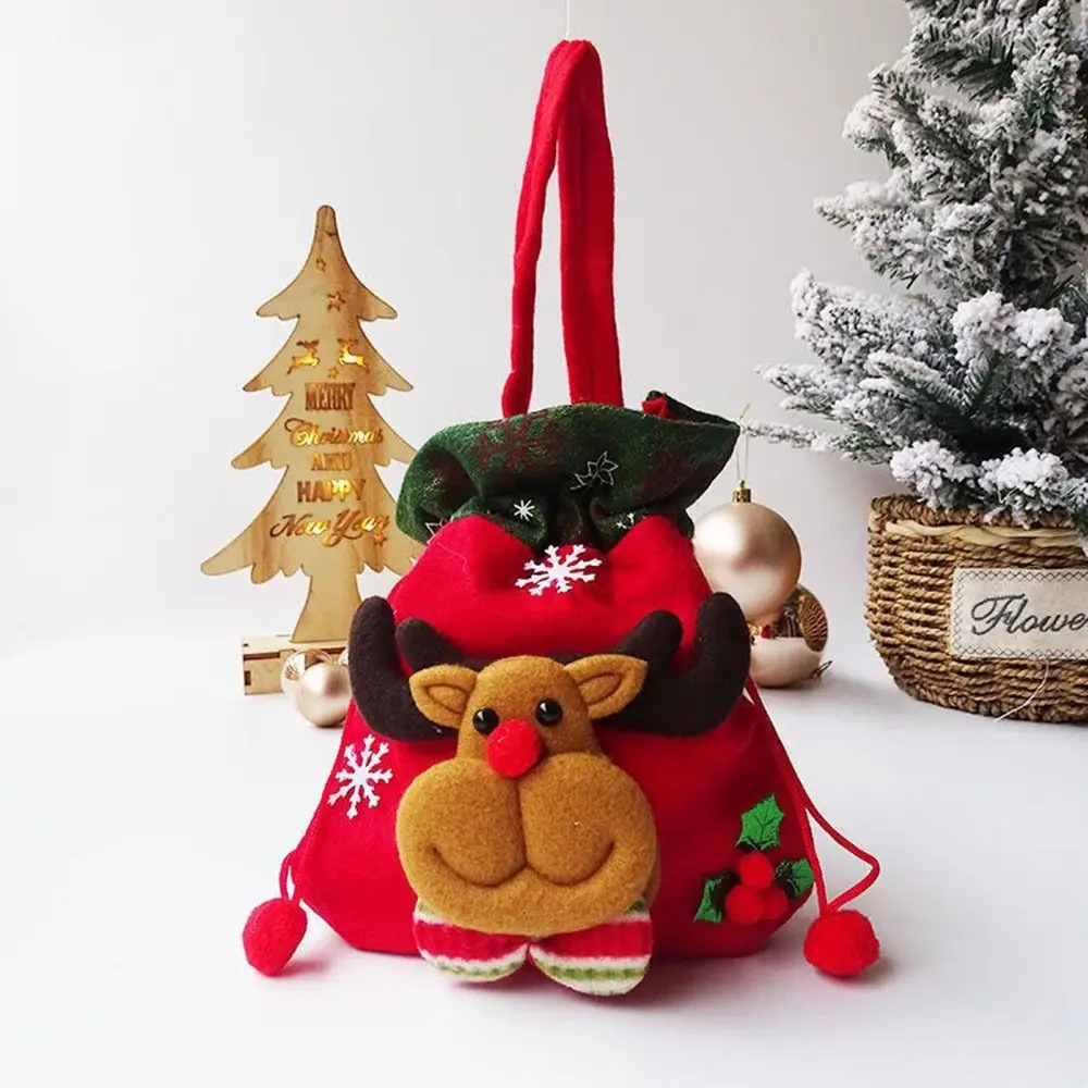 ประณีต Snowman ตกแต่ง Elk ของขวัญเด็กปาร์ตี้ Xmas กระเป๋าสตางค์คริสต์มาสของขวัญถุงถุงขนมห่อกระเป๋า