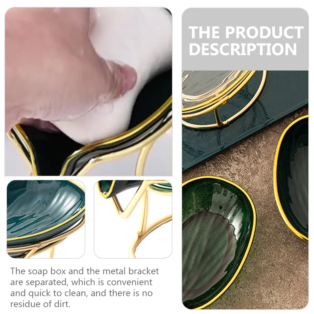 

Premium Soap Drying Tray with Drain Design Ideal for Bath Shower Use Rustproof Iron Soap Saver Container Space-Saving Storage