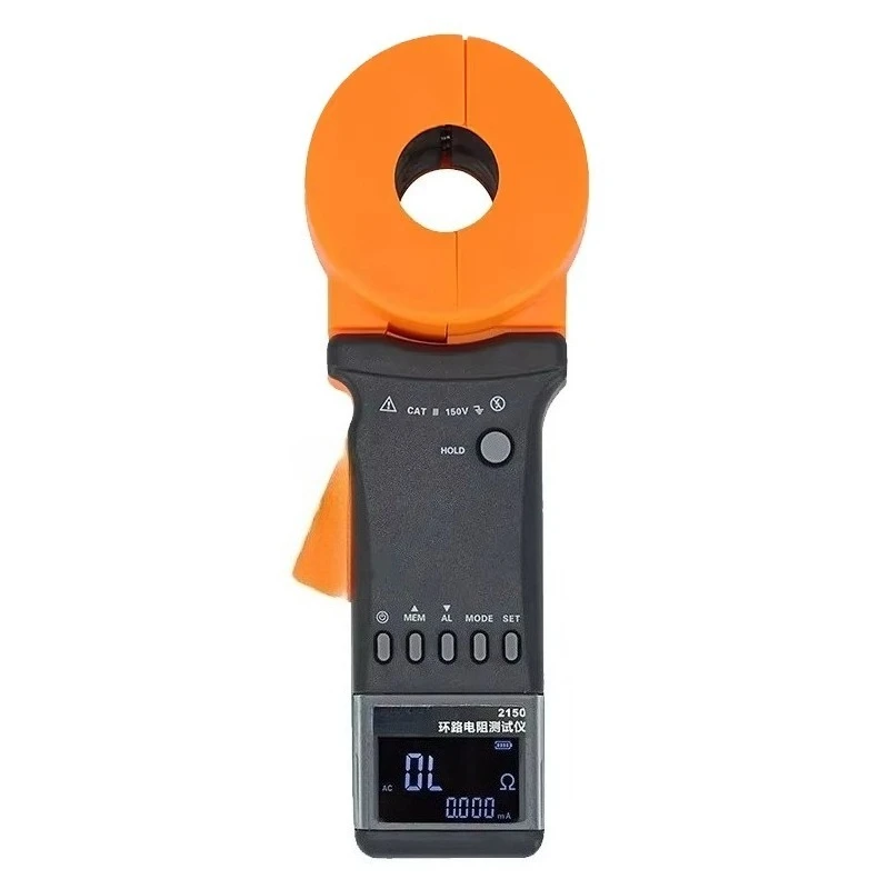 2150 Clamp-on Earth Resistance Tester Loop & Circuit Resistance Measuring Instrument Portable Ground Resistance Detector