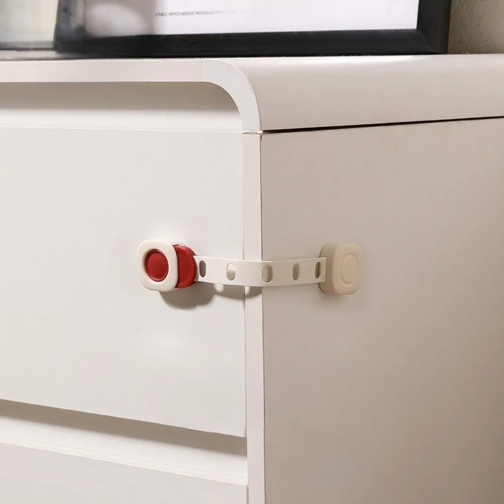

Anti-Pinching Hand Safety Drawer Lock Plastic All-round Protection Children Safety Lock Easy to Install Safety Buckle