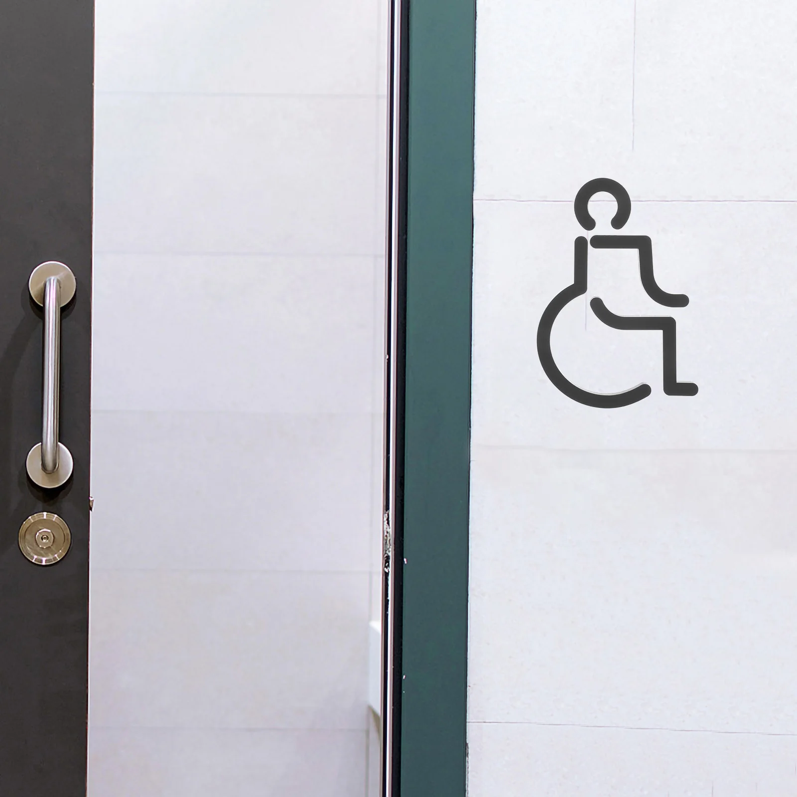 

Disability Symbol Signs Wheelchair Accessible Restroom Decals Metal Disabled Sign Plates Public Toilet Doors Restrooms Elevators