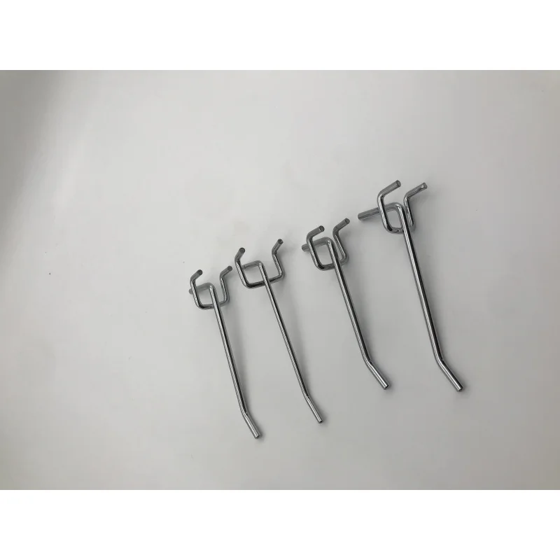 [Customized]Hole Spacing Steel Display Hooks Iron Metal Plated Hanging Hooks Supermarket Pegboard Display Use