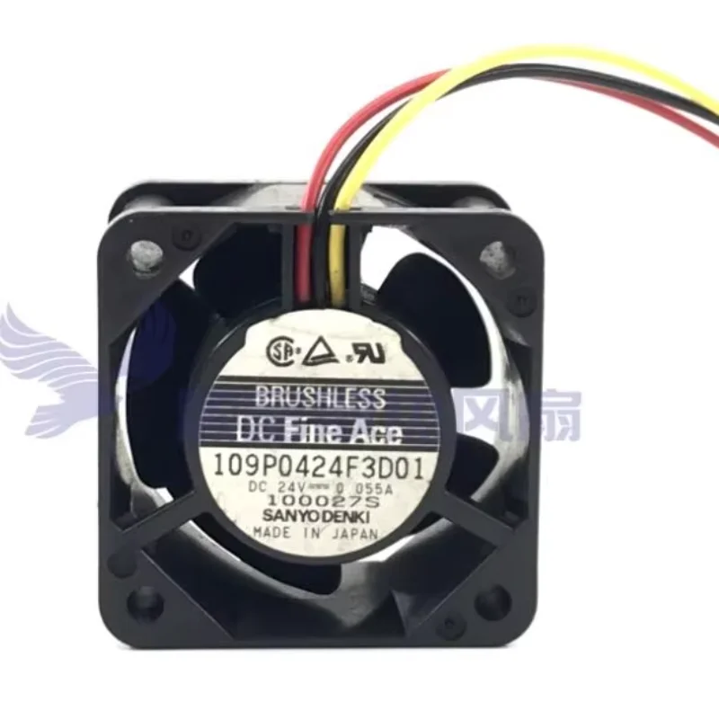 

Ltsf For Sanyo Denki 109P0424F3D01 DC 24V 0.055A 40x40x28mm 3-Wire Server Cooling Fan 4cm