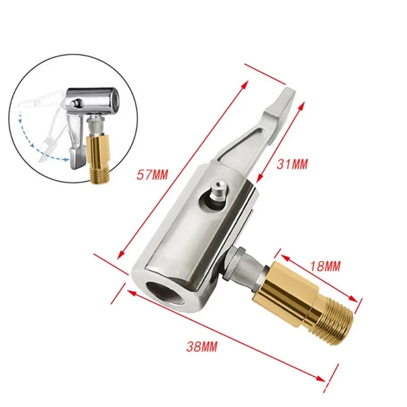 1 Pcs Portable Inflatable Pump for Car Tire Air Chuck Compressor Tire Inflator Tire Chuck with Barb Connector for Hose Repair