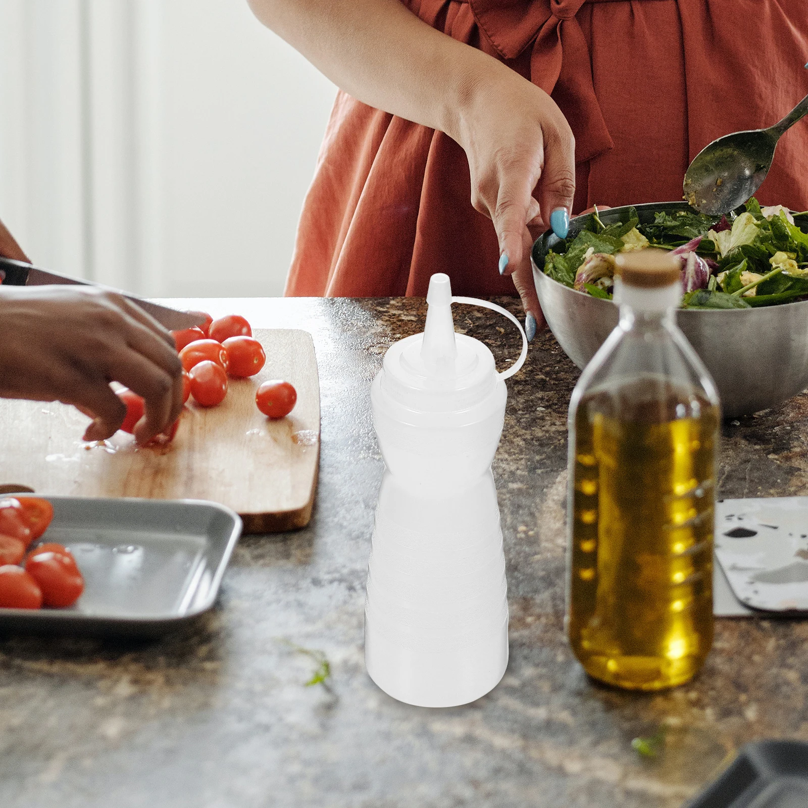 

2Pcs Sauce Dispenser Bottles Plastic Squeeze Condiment Container for Ketchup Easy Filling Use PE Material