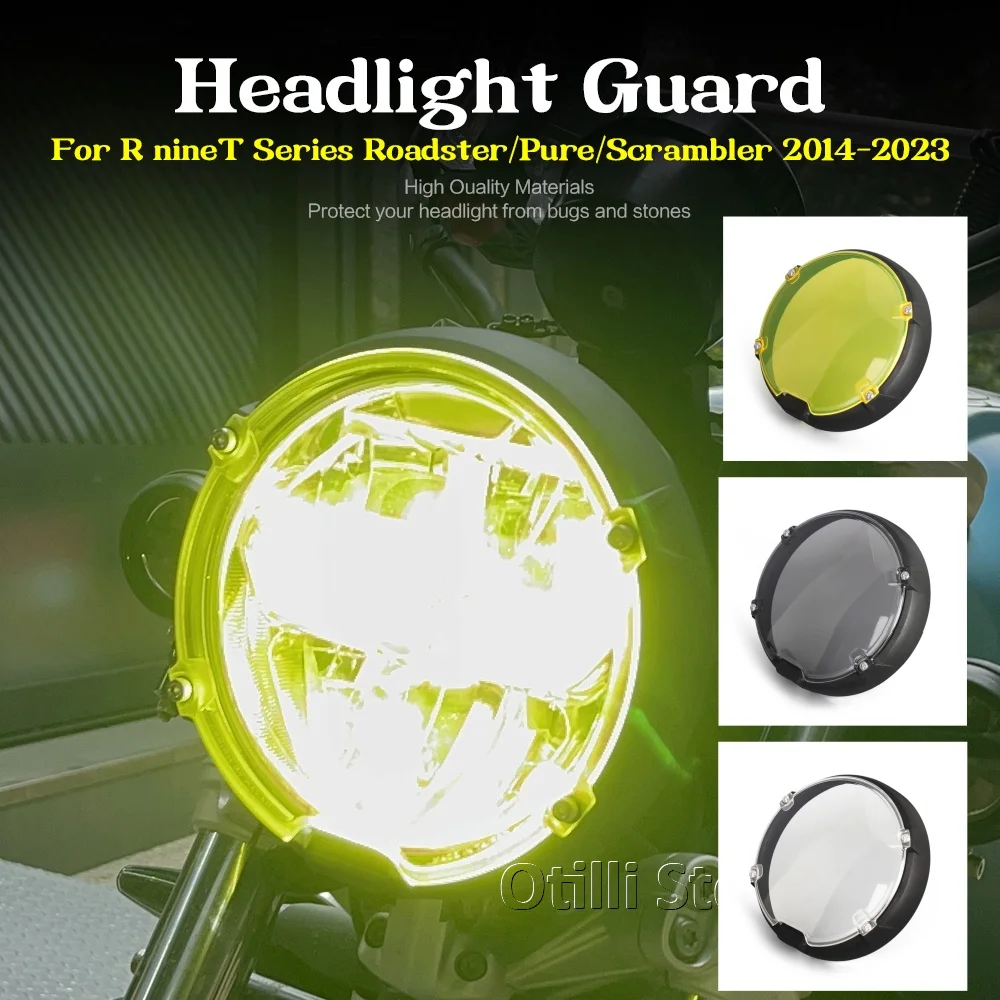 

Moto Headlight Protective Cover Head Lamp Guard For BMW R18 Classic 2020-2025 R12 NineT R9T RnineT Urban Racer Pure Scrambler