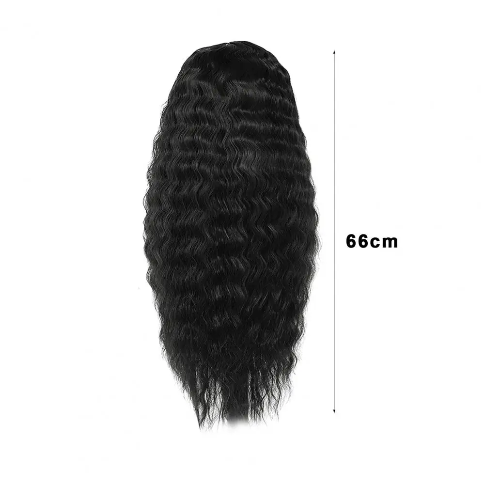 Water Wave วิกผม Jungle Wave กลางแยก Smooth Glossy Hair Volume-Boosting Hair Extensions วิกผมธรรมชาติแอฟริกันบราซิลสีดํา