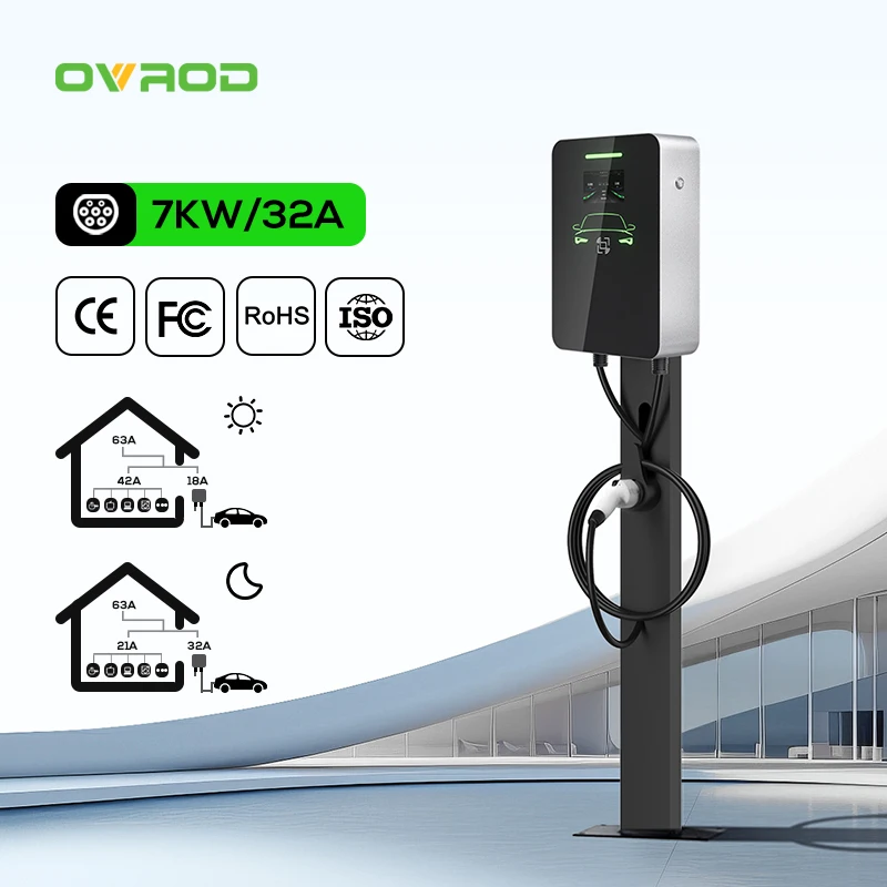 

Ovrod type 2 11 кВт App защита от утечки голубых зубьев Wi-Fi 5 м кабель динамический баланс нагрузки зарядная станция зарядное устройство Ac Ev зарядное устройство