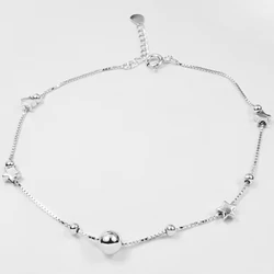 Fashion Star Chain For Women Anklet Hot Sale 925 Sterling Silver Anklets Bracelet For Women Foot Jewelry Anklet On Foot