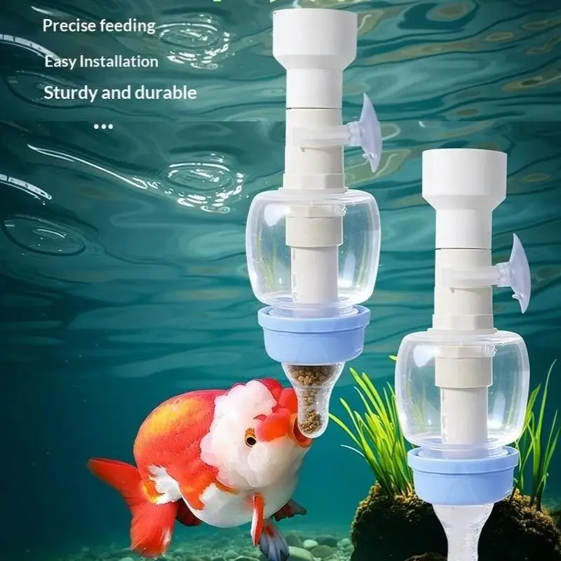 Fish Feeding Tool Pacifier Style Fish Feeder Durable Plastic Anti-Cloud Water Easy to Clean for Home Fish Tanks