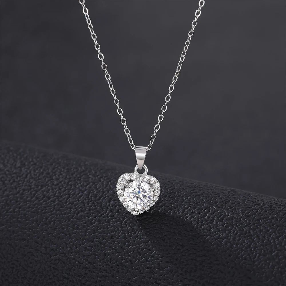 Kalung Moissanite Trumium 1CT - Moissanite Pendant Necklace Solitaire ulasan dan harga