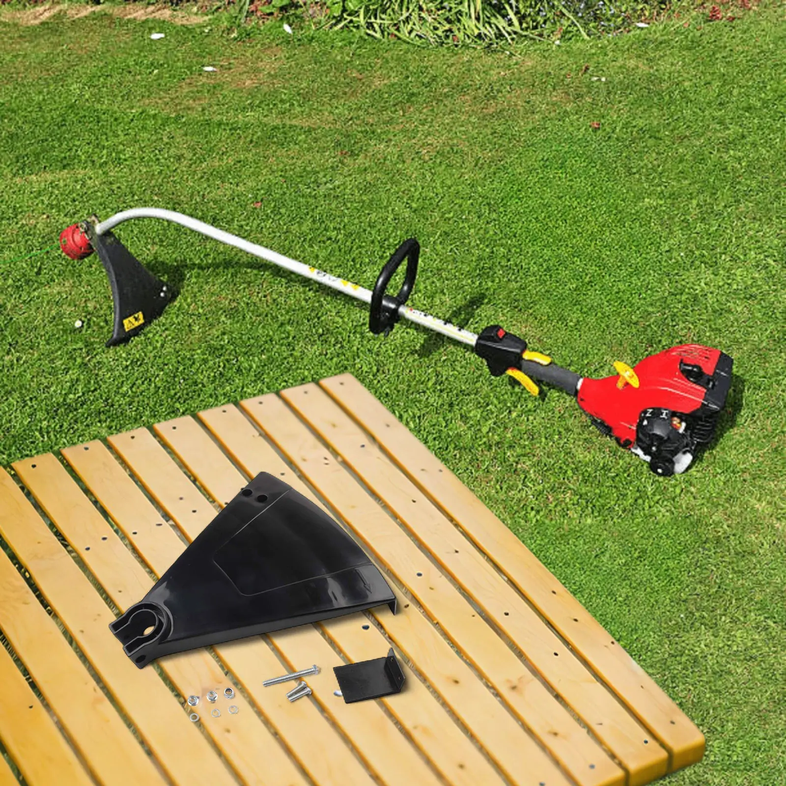 Gardening for Lawn Care Lawn Care Guard Lawn Mower Guard Protection Black Easy Cleaning Design Flying Debris Shield