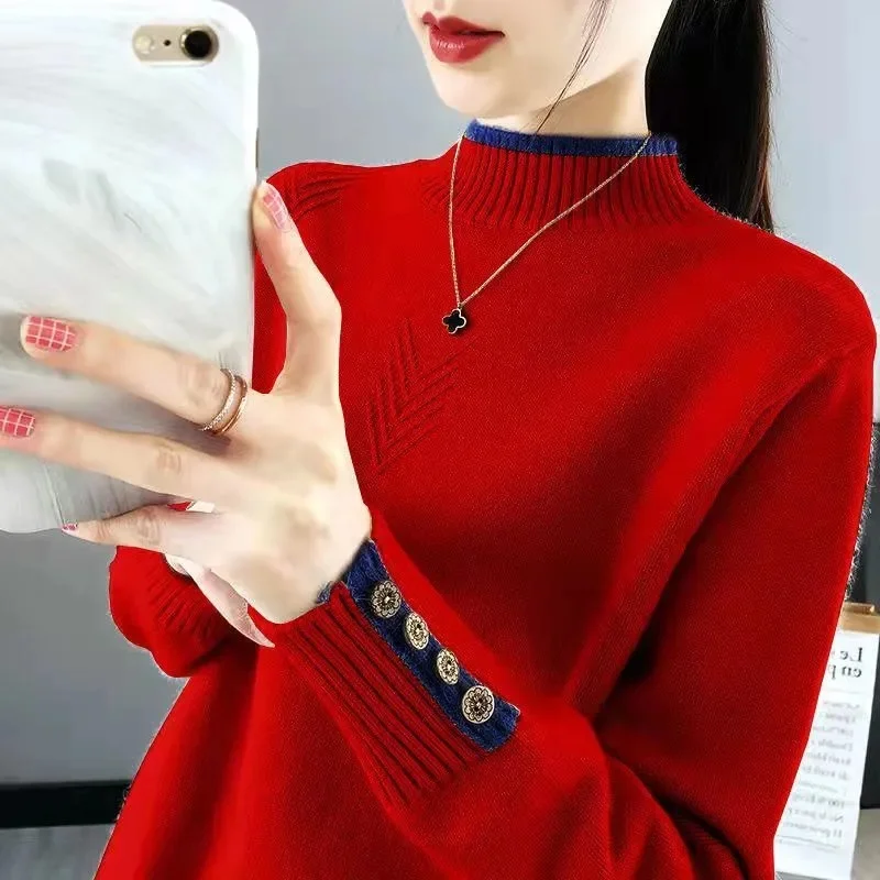 Basic Women Turtleneck Sweaters Korean Version new Knitted Sweater Autumn Winter Tops Slim Women Pullover Jumper Soft Warm Pull