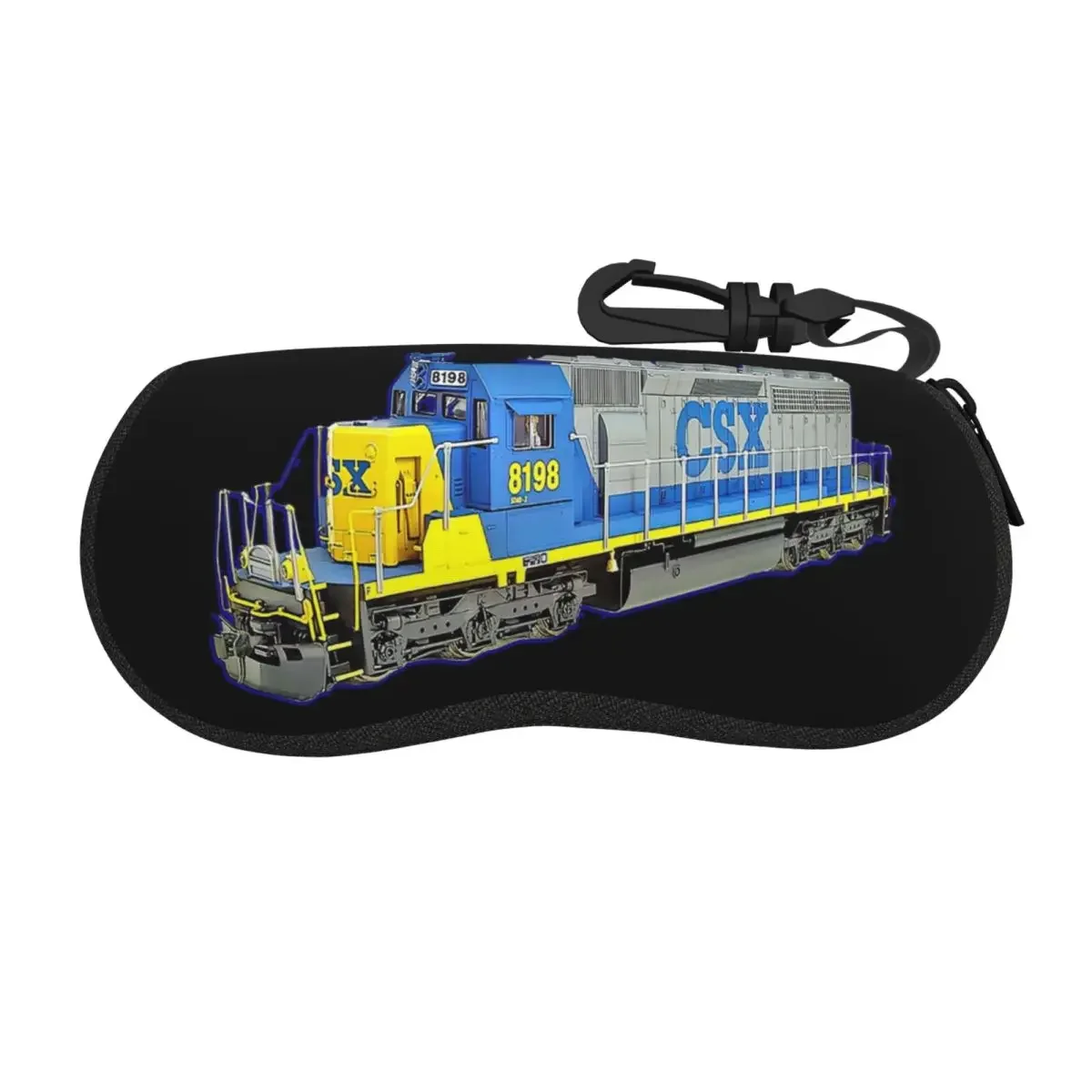 Freight Train CSX Engine Shell Glasses Case Protective Sunglasses Box Women Men Soft Eyeglasses Bag Pouch