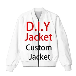 2025 DIY Custom Zip Jacket Men 3D Print Commission Logo Picture Jackets Streetwear Hip Hop Harajuku Collar Dropshipping Coat