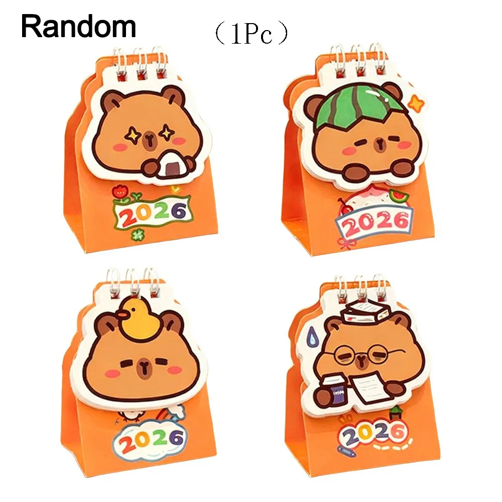 

Cute Mini 2026 Desk Calendar Santa Claus Cartoon Desktop Calendar Coil Binding Daily Planner Office School Supplies