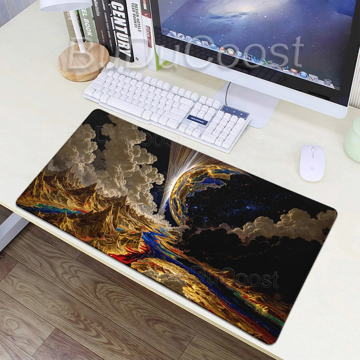 Natural Scenery Grand Earth Landscape Mousepad Large Mousepad Keyboard Gaming Table Mat Laptop Anti-slip Mouse Mat Office Decor