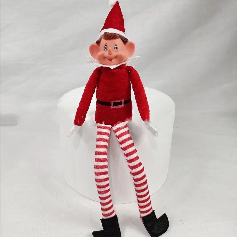 

2025New Long NoseElf Doll Decoration Hand knitted Kids Gift Elf Naughty Stuffed Animal Elves on the Shelf Little Elf Accessory