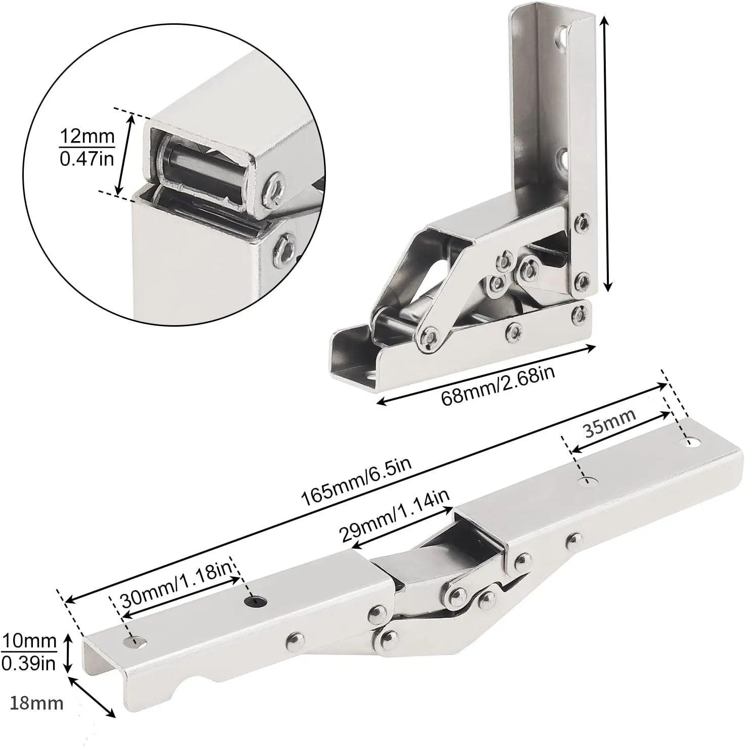 4/2 Pieces Folding Hinges 90 Degree Self-Locking Folding Hinges Table Leg Bracket 180 Degree Furniture Accessories