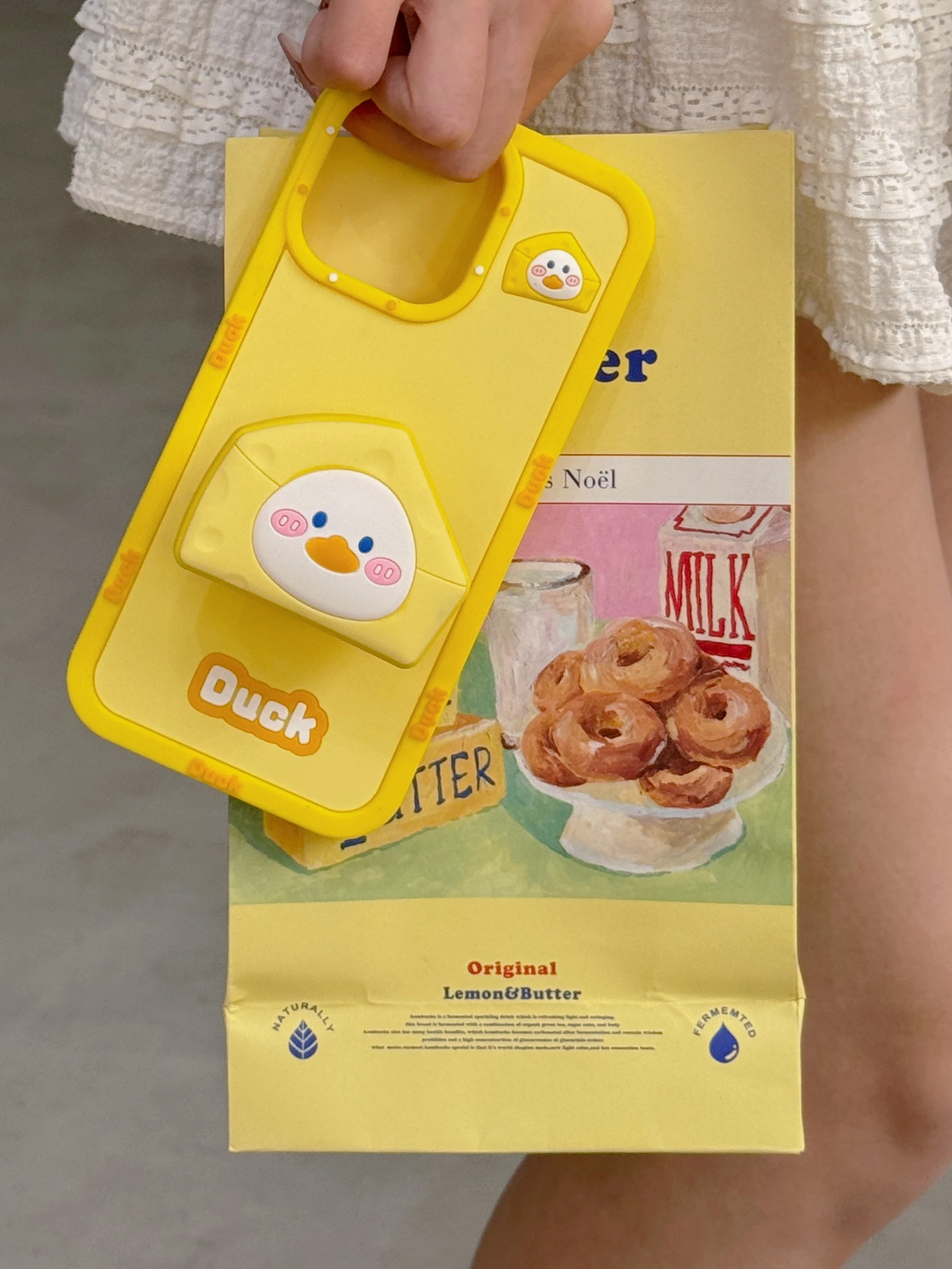 

Oops! Duck in Trouble - Stuck in 3D Cheese Splash Cuteness Overload Phone Case For iPhone 12 13 14 15 16 Pro Max Anti Drop Case