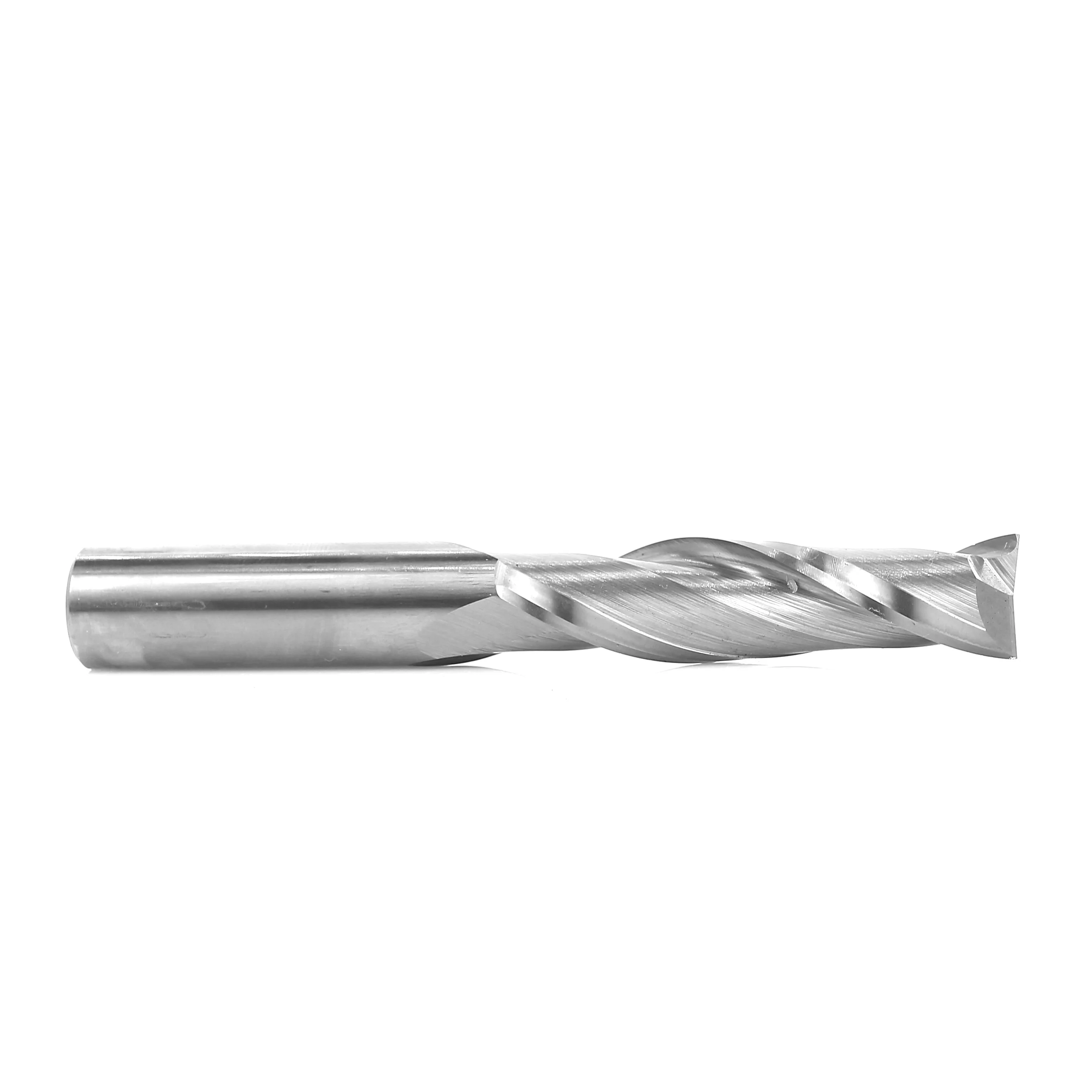 1 Buah 2 Seruling Karbida Pabrik Akhir Pemotong Kayu CNC Router Bit Up Alat Penggilingan Potong untuk Pemotong Penggilingan Kayu 1/2 "Betis