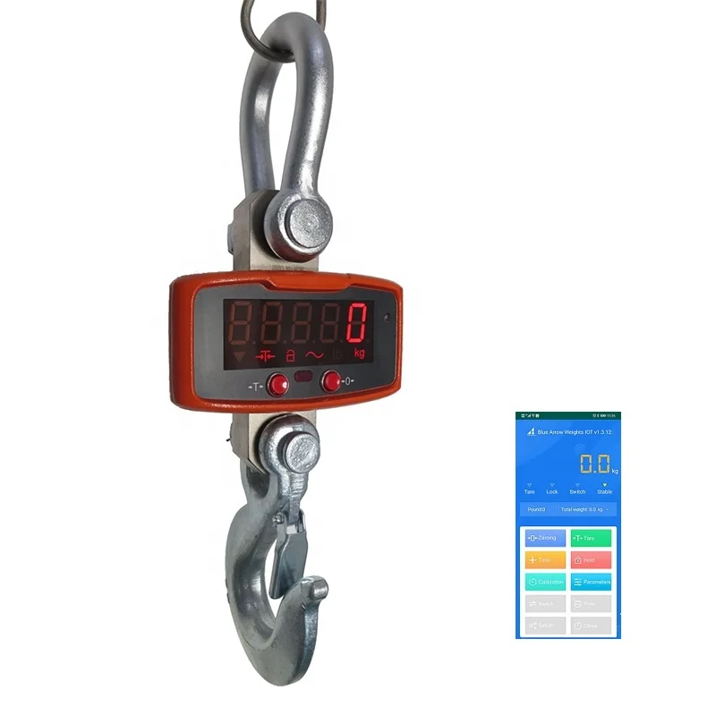 New design Rechargeable electronic scale 2 ton 3 ton 5 ton crane scale fast charging Industrial hanging digital crane scale