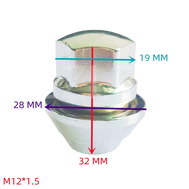 1 PCS M12*1.5 Wheel Hub Nut For FORD SCORPIO SIERRA STREET KA TAUNUS TOURNEO CONNECT TRANSIT TOURNEO