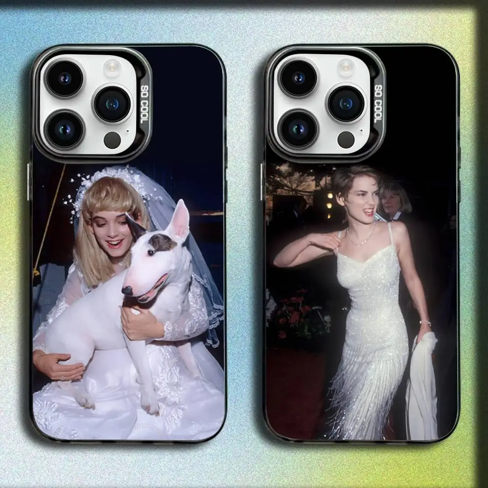 

W-Winona actor R-Ryder Phone Case For iPhone 17,16,15,14,13,12,11,Pro,Max,Plus,E,SE4,Air,Mini Black IMD Box