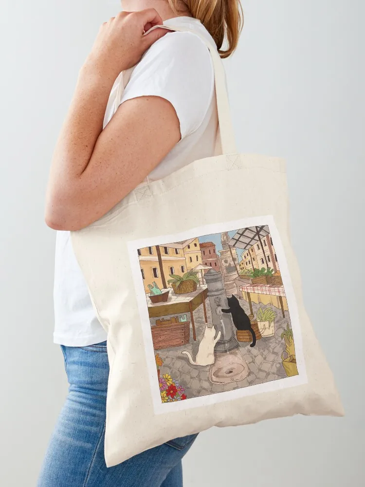 

Journal of a Cat in Rome - How the Nasone works Tote Bag shopping trolley bag handbag Handbags women female bag