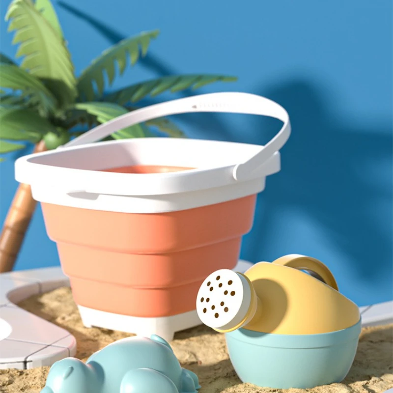 Складное маленькое ведро для воды, подходящее для летних пляжных ведер и ведра для хранения