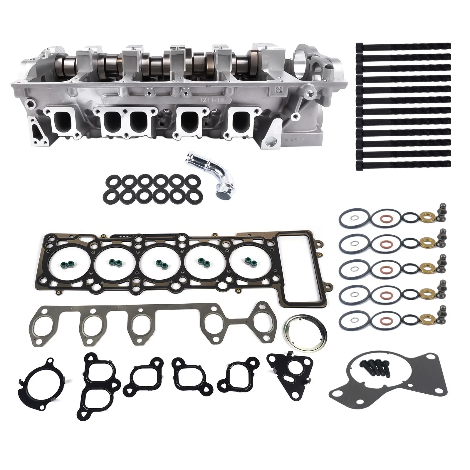 Image of AP01 EBY-420039S2 Neuer kompletter Zylinderkopfsatz für VW T5 Tuareg 2.5 TDI BNZ BPC BPD BJ.2003-2009 070103063D, 070103063K, 070103063Q, 070103063R, 070103063S
