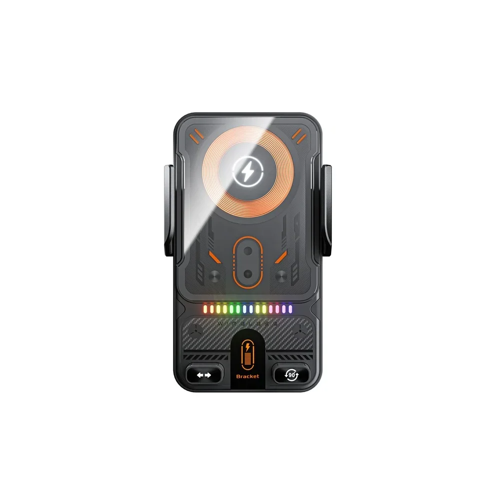 

15W Wireless Charging Car Mount with Responsive Auto-Clamp Trigger and Centralized Button Control for Driver Convenience