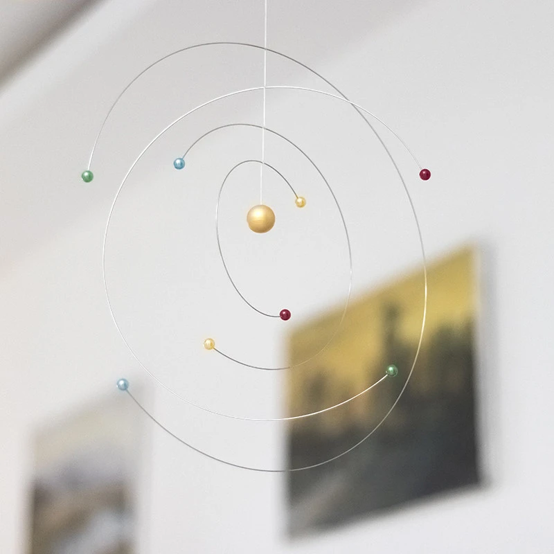 Atomic Universe Mobile Balance Hanging Decor Ins Minimalist Wind Chime with Nordic Modern Pendant Dynamic Sculpture for Home