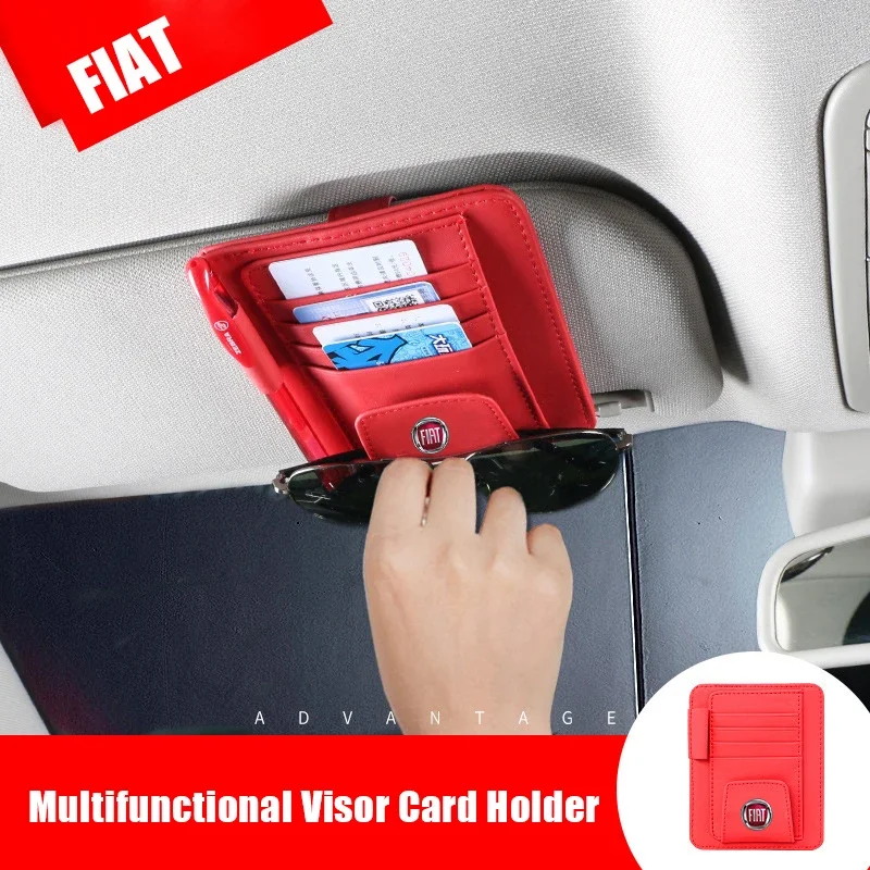 Car Sun Visor Storage Glasses Clip for Fiat Abarth Ducato 500x Stilo Siena 500 Uno Palio Grand Punto Doblo Bravo Tipo Freemont