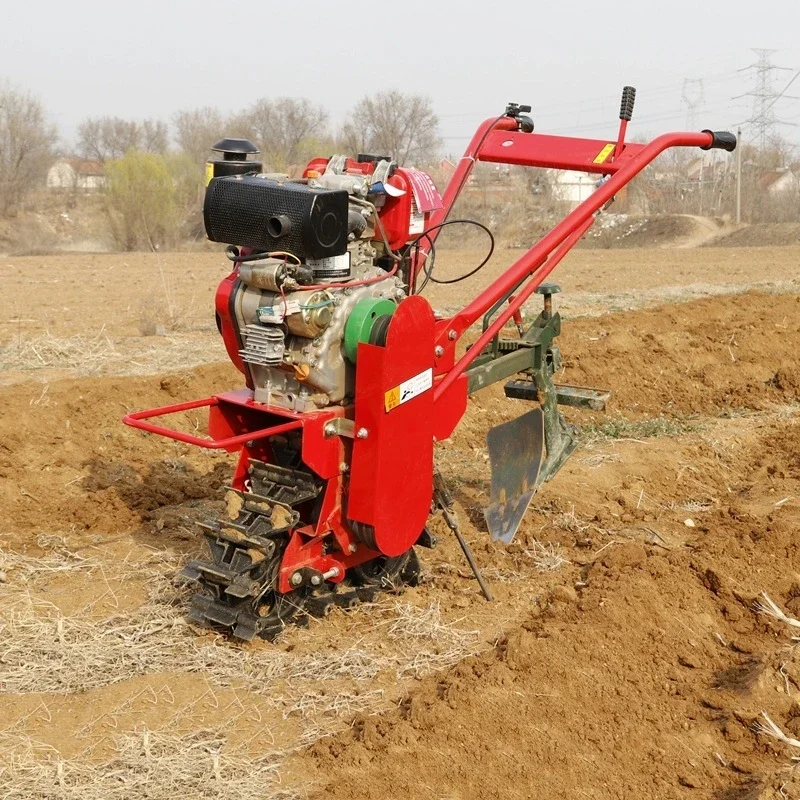 Hot seal Desel Chain Rail Type Small Micro-tiller Agricultural Plowing and Tilling Machine Small Agricultural Tillage Machinery