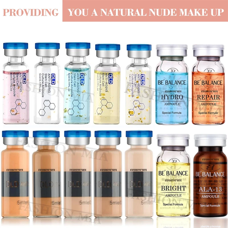 Korea 5ml Hyaluronic Acid Ampoule Foundation Essence Skin Care Mixed Care Set Vitamin C Moisturizing Skin Rejuvenation Beauty