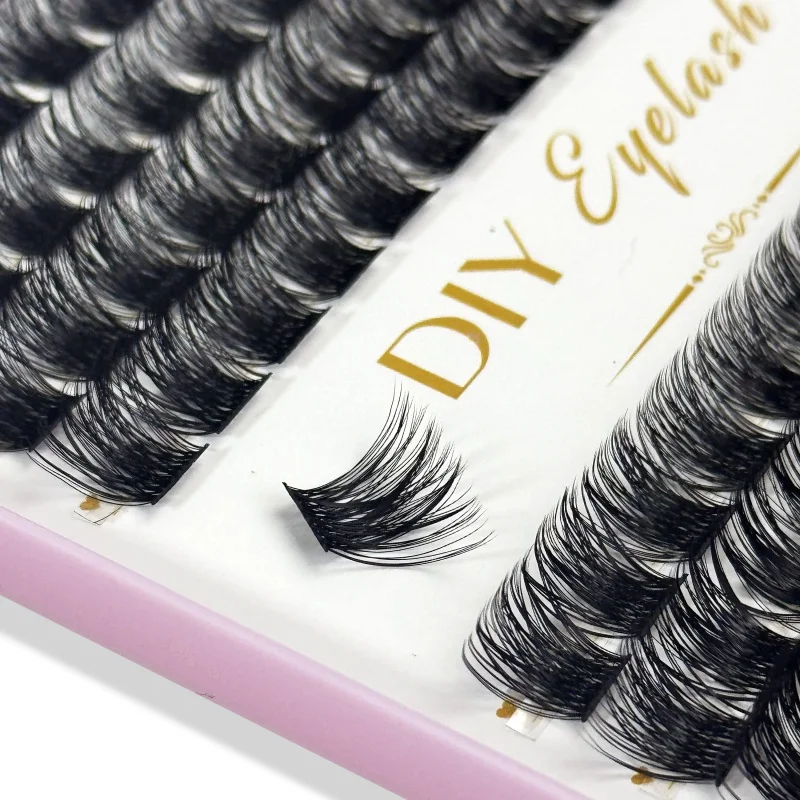 384/640PCS DIY individual Lashes Eyelashes Book Clusters 3D Russia Eyelash Bundle Natural Dense Lash Extensions Makeup Tools