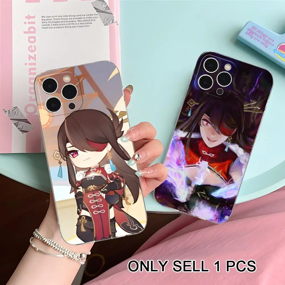 

Game GI Beidou Clear TPU Mobile Case for iPhone 17 16 15 14 13 12 11 X XR XS Air Pro Max Plus Mini Colorful Cover