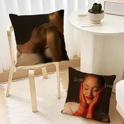 Singer A-Ariana G-Grande Pillow Case Living Room Accent Couch Back Support Square Lounge Restful Nap Companion 