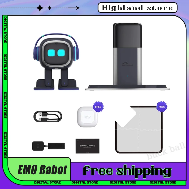 Emo Robot AI Intelligent Emotional Robots Emopet Voice customized With Accompanies Desktop Electronic Pet Kids Electronic Toys