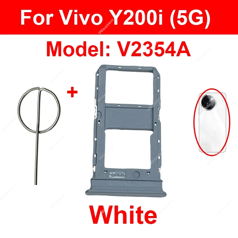 SIM Card Tray For Vivo Y200 Y200i Y200t Y200 GT Pro 5G Sim Card Tray Slot Card Adapter Holder Repair Parts