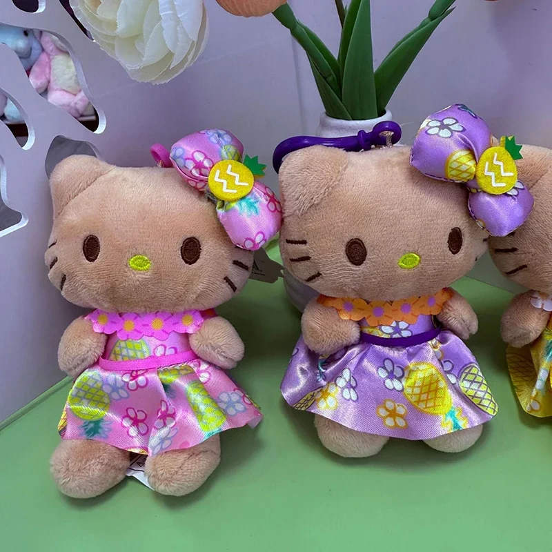 

Милый кожаный кулон Hello Kitty с ананасом и фруктовым ордом, плюшевая кукла, брелок KT Cat