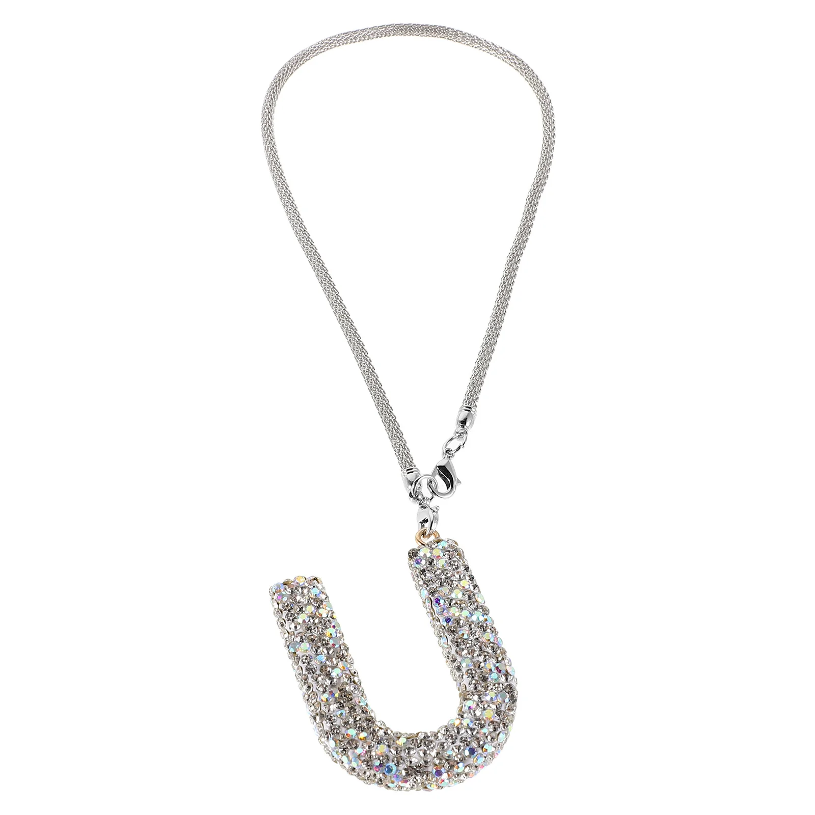 

Decorative Pendant Car Interior Accessories Letter Hanging Ornament Rearview Mirror Charm Durable Wear Resistant Sparkling