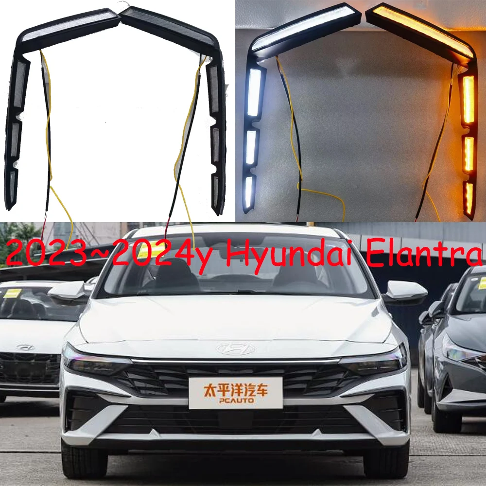 

Автомобильная лампа для Hyundai Elantra, дневная версия, 2023 ~ 2024y, автомобильные аксессуары, противотуманные фары для Hyundai